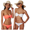 Hot sex bikini young girl swimwear beachwear pure color Triangle bikini swimwear